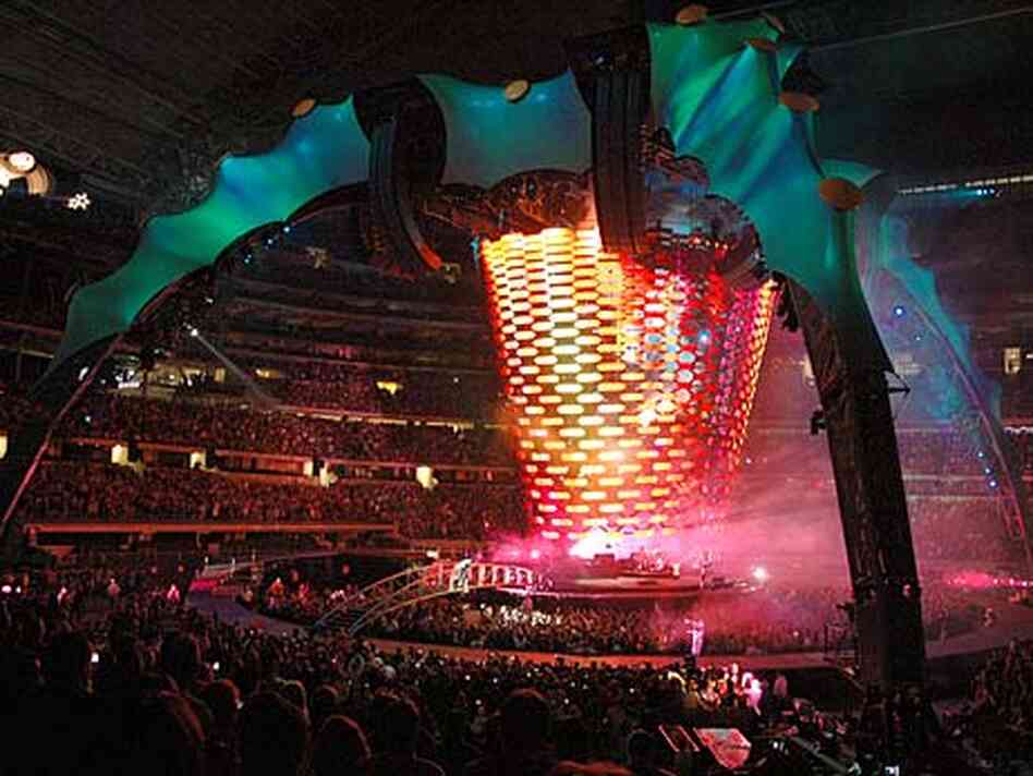 U2's new stage set, the Claw, dominates the infield at Cowboy Stadium. U2's new stage set, the Claw, dominates the infield at Cowboy Stadium.