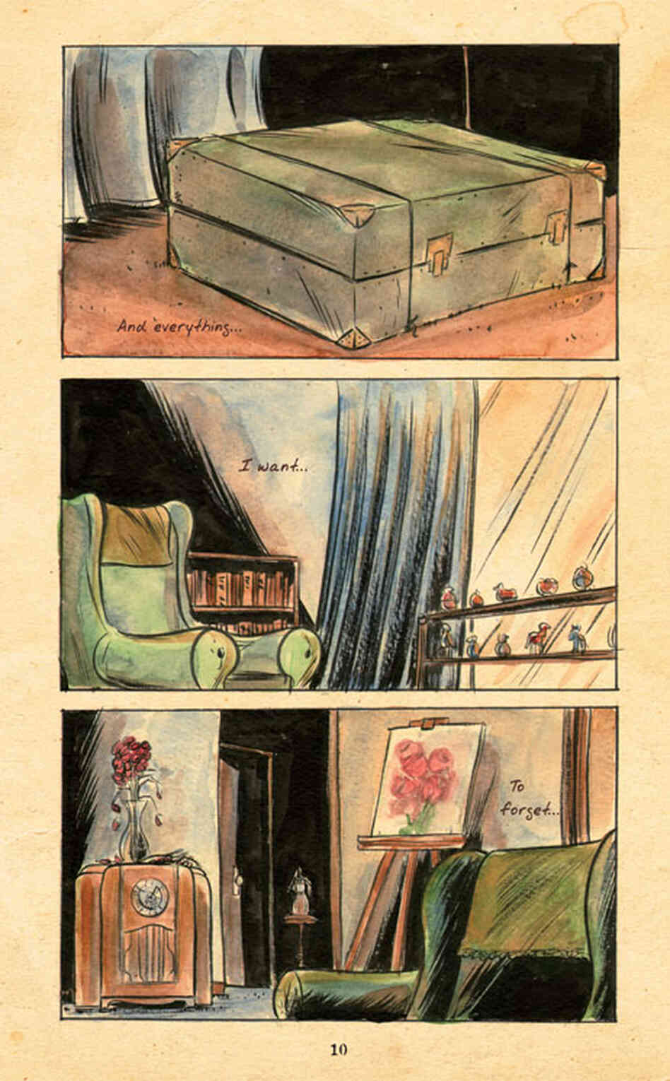 Several panels from Matt Kindt's '3 Story.' Several panels from Matt Kindt's '3 Story.'