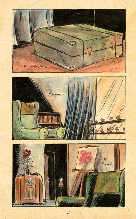 Several panels from Matt Kindt's '3 Story.'