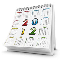 desk calendar reading 2012.