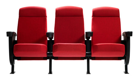 Three theater seats