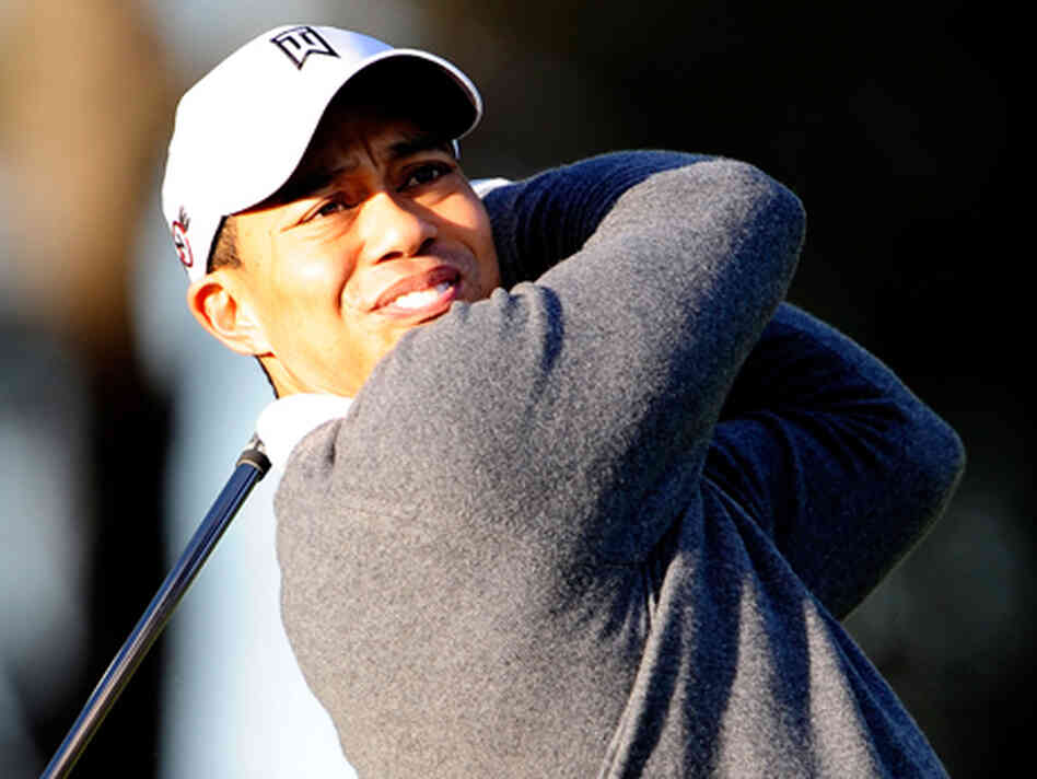 Tiger Woods practices golf at home on February 18, 2010. Tiger Woods practices golf at home on February 18, 2010.