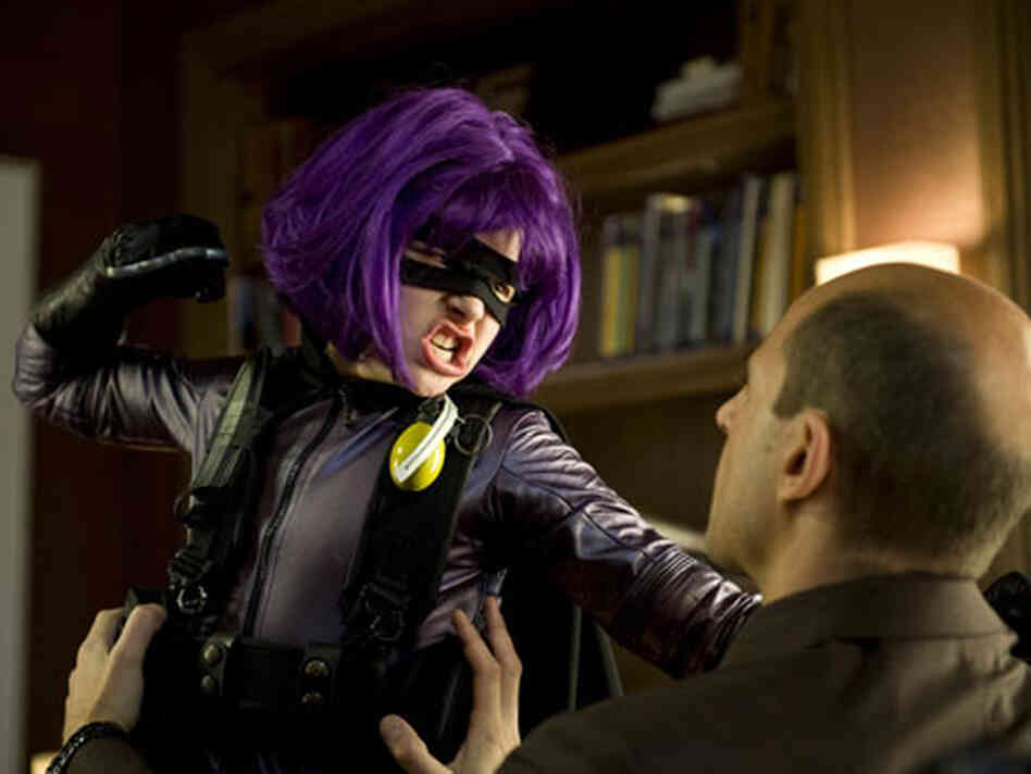 Chloe Grace Moretz stars as 'Hit Girl' in Kick-Ass. Chloe Grace Moretz stars as 'Hit Girl' in Kick-Ass.