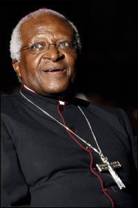 Anglican Archbishop Desmond Tutu. Photo by Leon Neal/AFP/Getty Images.