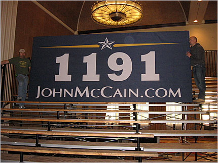 McCain sign at Dallas headquaters.