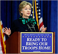 Sen. Hillary Clinton at George Washington University.