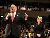 Penn. Gov. Ed Rendell with Sen. Hillary Clinton.