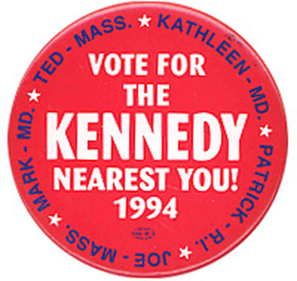 Kennedy family 1994 campaign button. Kennedy family 1994 campaign button.