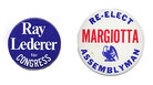 Lederer and Margiotta campaign buttons. Lederer and Margiotta campaign buttons.