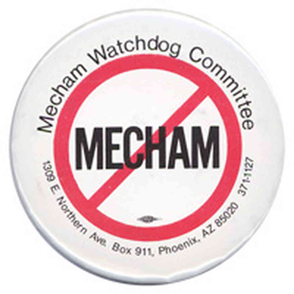 Mecham Watchdog Committee button. Mecham Watchdog Committee button.
