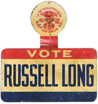 Vote Russell Long button.