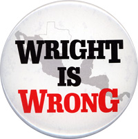 Wright Is Wrong button