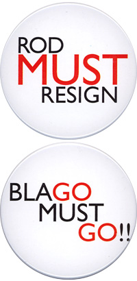 Blago must go buttons.