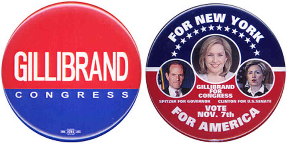 Gillibrand campaign buttons. Gillibrand campaign buttons.