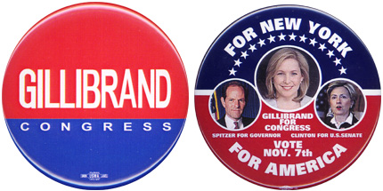 Gillibrand campaign buttons.
