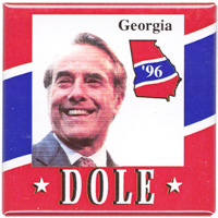 Georgia 96 Dole button.