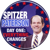 Spitzer Paterson Day One Everything changes button.