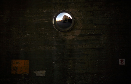 tiny window at the train station