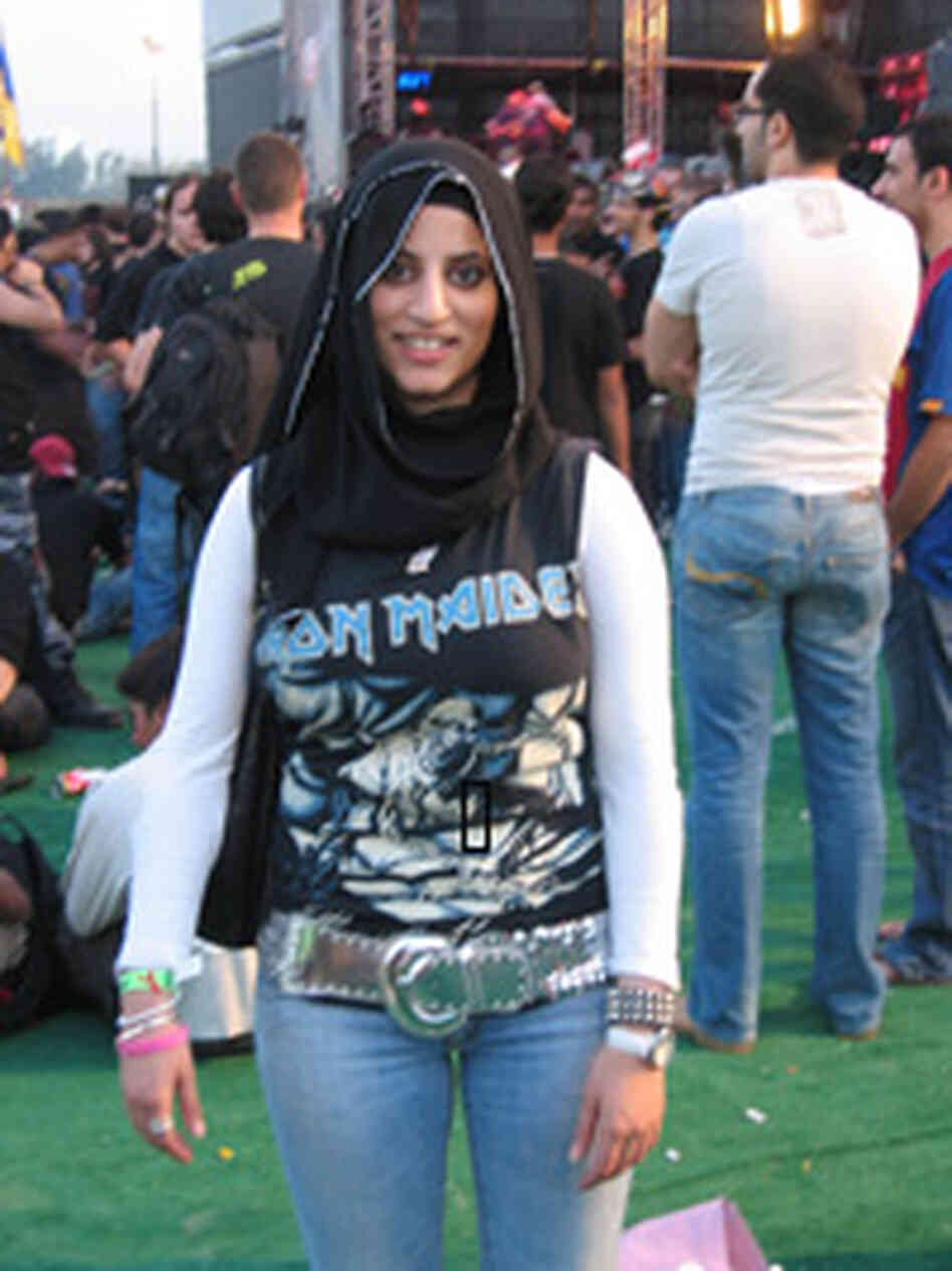 A so-called "Muhajababe"-- a young woman who wears a headscarf, but dresses in otherwise "normal" cl A so-called "Muhajababe"-- a young woman who wears a headscarf, but dresses in otherwise "normal" cl