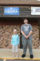 Two volunteers, tall and not. Two volunteers, tall and not.