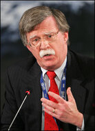 Former US ambassador to the United Nations John Bolton speaking at the Herzliya Conference in Januar