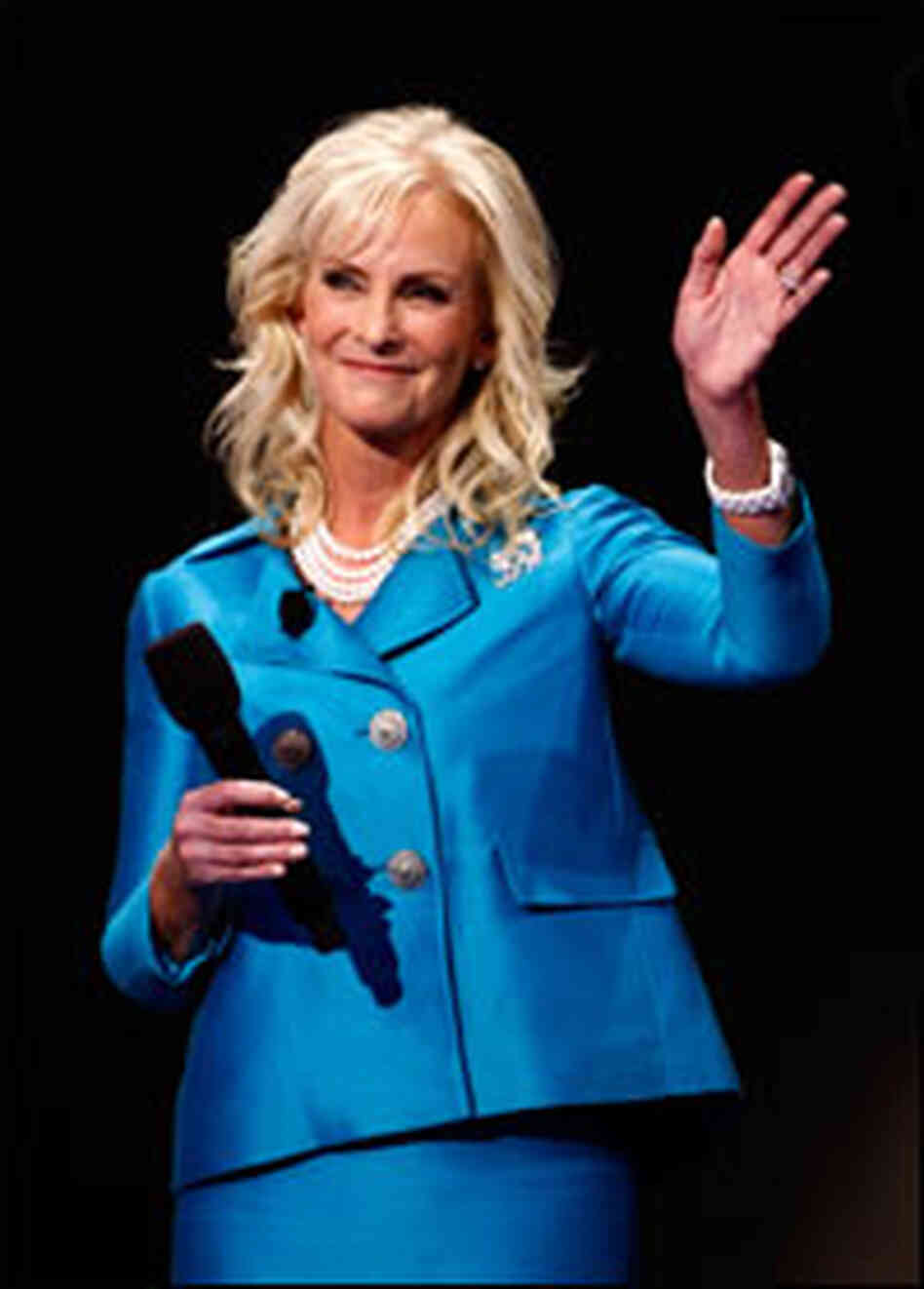 Cindy McCain, on the fourth night of the Republican National Convention. Cindy McCain, on the fourth night of the Republican National Convention.