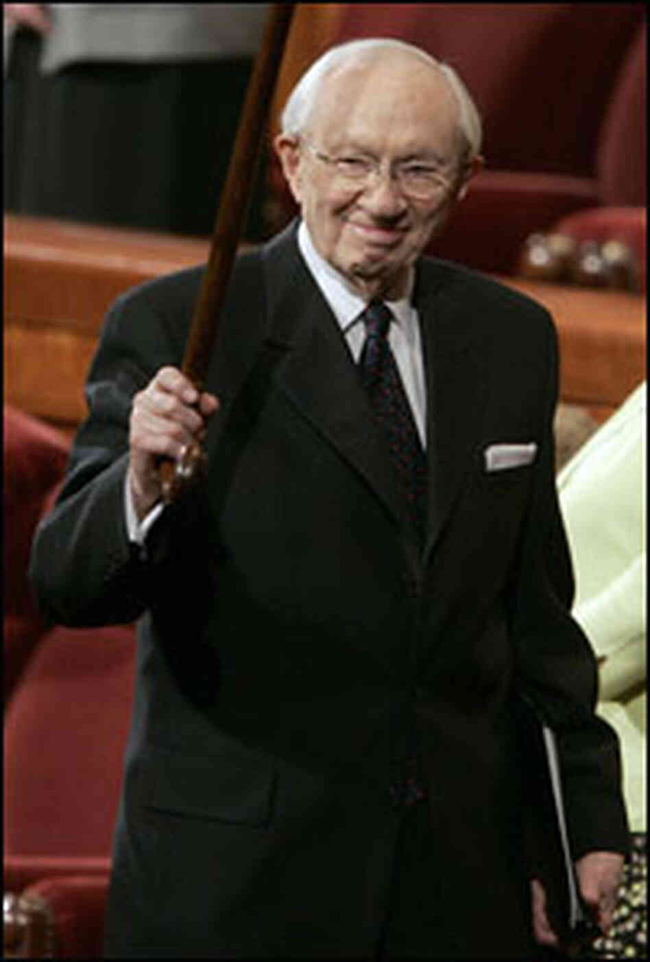 Gordon Hinckley in Salt Lake City in 2005. Source: George Frey/Getty Imag Gordon Hinckley in Salt Lake City in 2005. Source: George Frey/Getty Imag