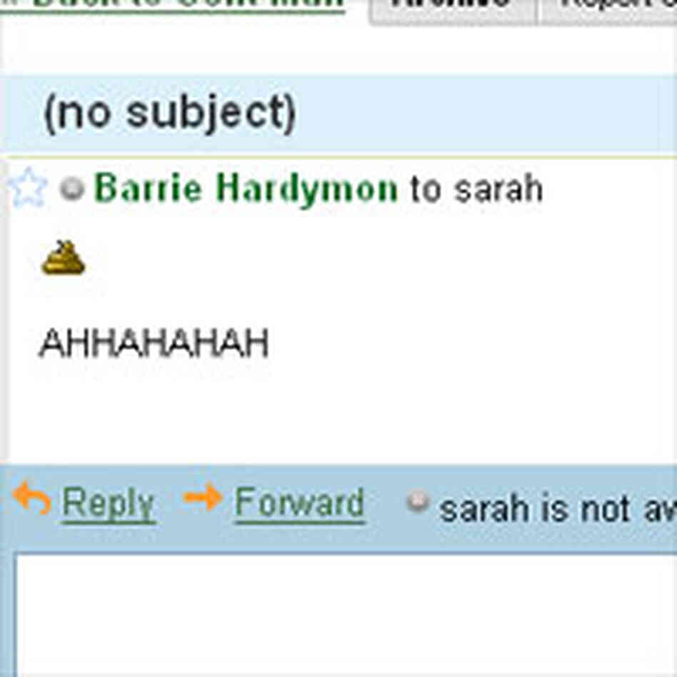 Poop for Sarah. Poop for Sarah.