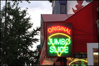 Jumbo Slice pizza sign