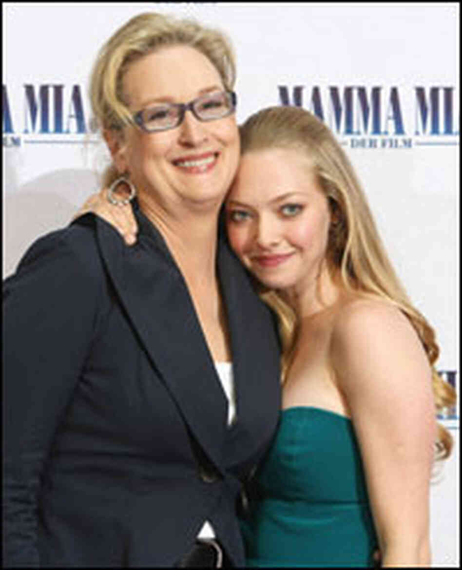 Meryl Streep and Amanda Seyfried, the stars of Mamma Mia!. Meryl Streep and Amanda Seyfried, the stars of Mamma Mia!.