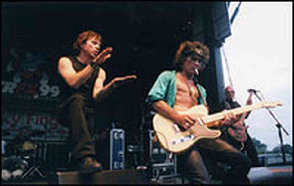 "Mick" and "Keith" (Glen Carroll and Kevin Gleeson) rocking at a Rolling Stones preconcert party at "Mick" and "Keith" (Glen Carroll and Kevin Gleeson) rocking at a Rolling Stones preconcert party at