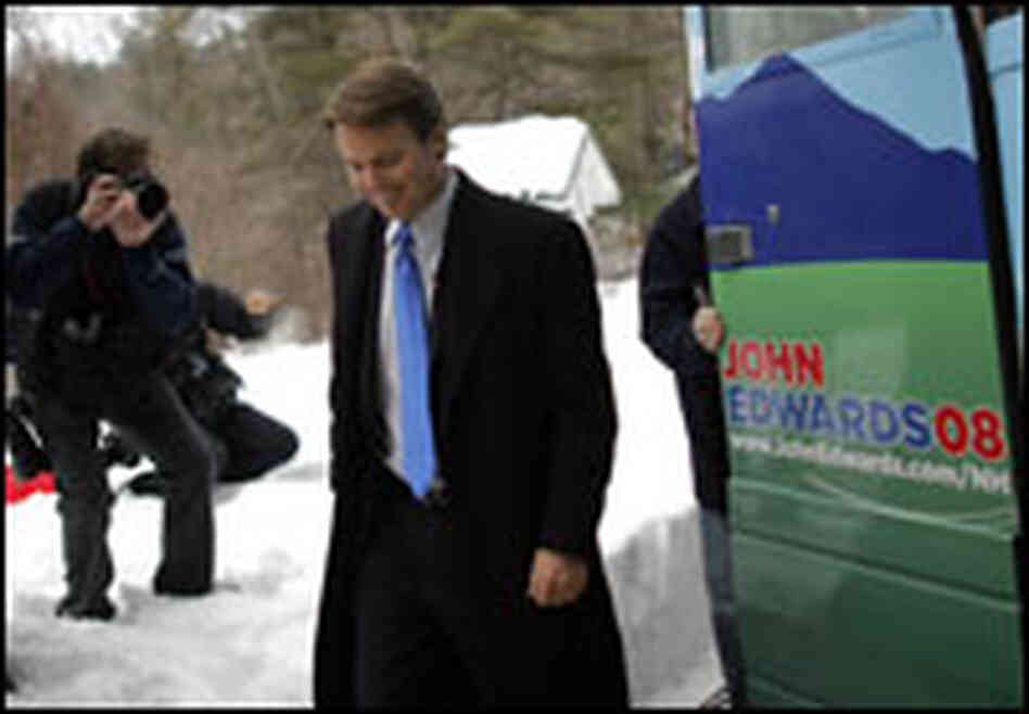 John Edwards on the campaign trail. John Edwards on the campaign trail.