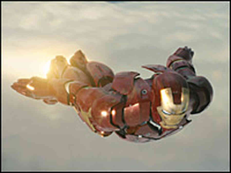 Iron Man, flying high in the sky. Iron Man, flying high in the sky.