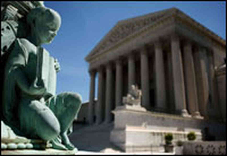 A view of the United States Supreme Court in Washington, DC. A view of the United States Supreme Court in Washington, DC.