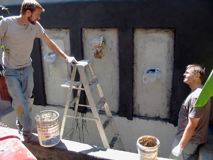 Builders Kelly Adams and David Leach