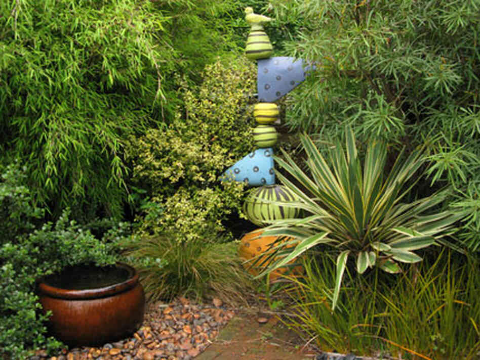 foliage and bubbling fountain foliage and bubbling fountain