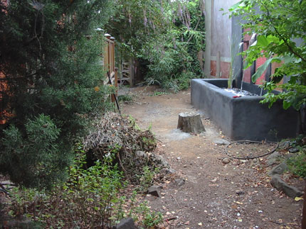 bereft garden but with big fountain