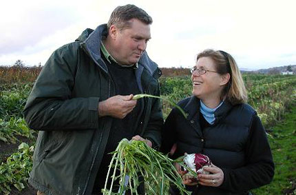 Organic farmers Anthony and Carol Boutard