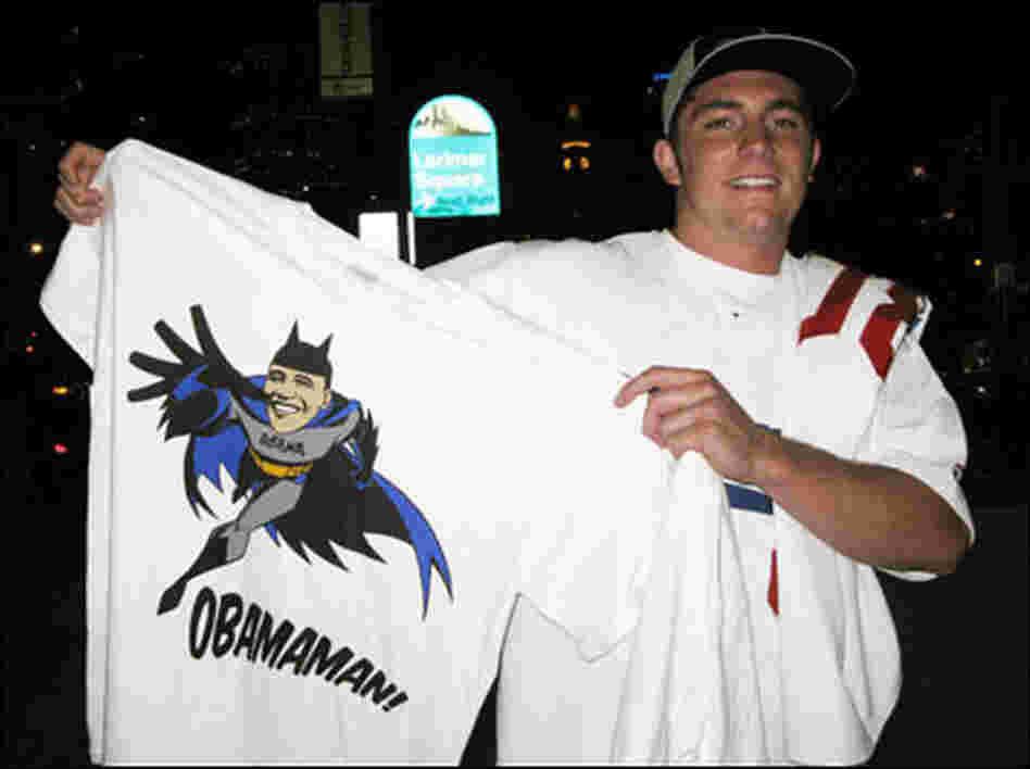 Edward Lederman stands outside Denver's Pepsi Center with his product in plain view. Edward Lederman stands outside Denver's Pepsi Center with his product in plain view.