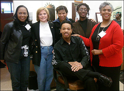 Michel Martin with members of a recent TMM 'Beauty Shop'