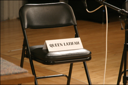 Place card for Queen Latifah
