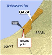 Israel-Egypt map