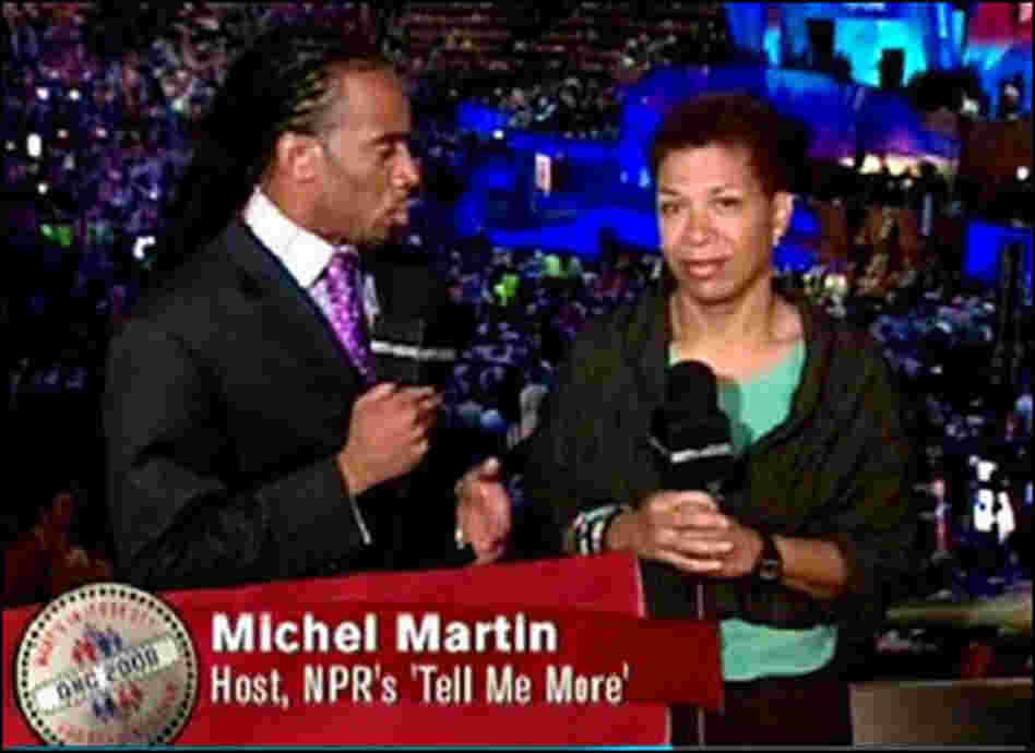 TMM host Michel Martin offers on-air analysis from the Democratic National Convention (DNC) floor TMM host Michel Martin offers on-air analysis from the Democratic National Convention (DNC) floor