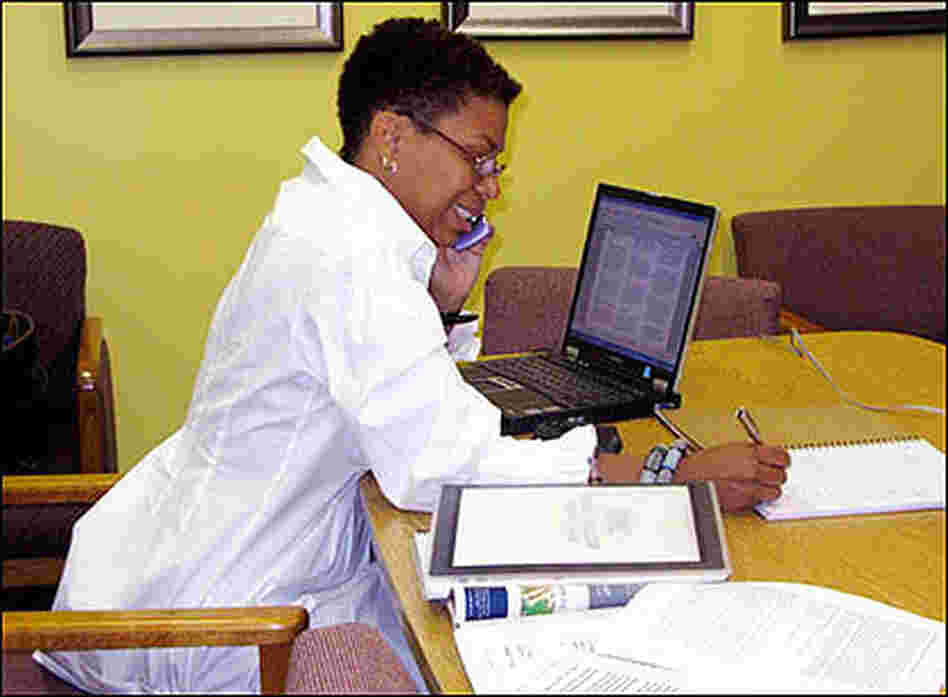 Michel Martin sets up shop at KUVO Public Radio in Denver. Michel Martin sets up shop at KUVO Public Radio in Denver.
