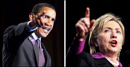 Sen. Barack Obama (D-IL) and Sen. HIllary Clinton (D-NY)