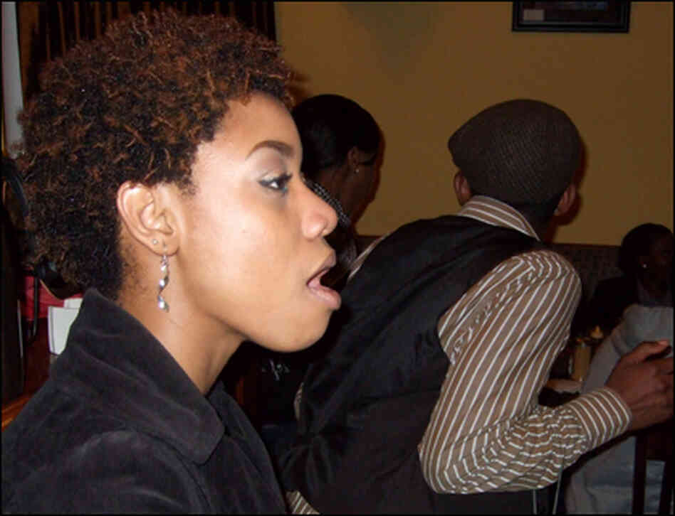 Onlooker Jessica Jones reacts to Gov. Palin's comment, directed at Sen. Biden: "I know education y Onlooker Jessica Jones reacts to Gov. Palin's comment, directed at Sen. Biden: "I know education y