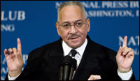The Rev. Jeremiah Wright speaks at the National Press Club on Monday in Washington, D.C.