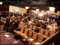 A view of the audience at the 2008 Golden Globes.