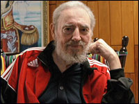 An image from state-owned Cubana Television shows a picture of Fidel Castro taken by Brazilian President Luiz Inacio Lula da Silva during a meeting in January.