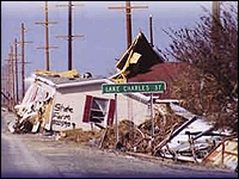 A scene of devastation from the cover of 'Forgotten Hurricane' A scene of devastation from the cover of 'Forgotten Hurricane'